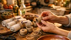 Porta-tovaglioli fai da te con rotoli di cartone e spago di juta: tutorial semplice